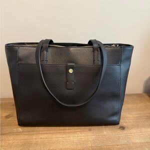 Vince Camuto Black Leather Tote